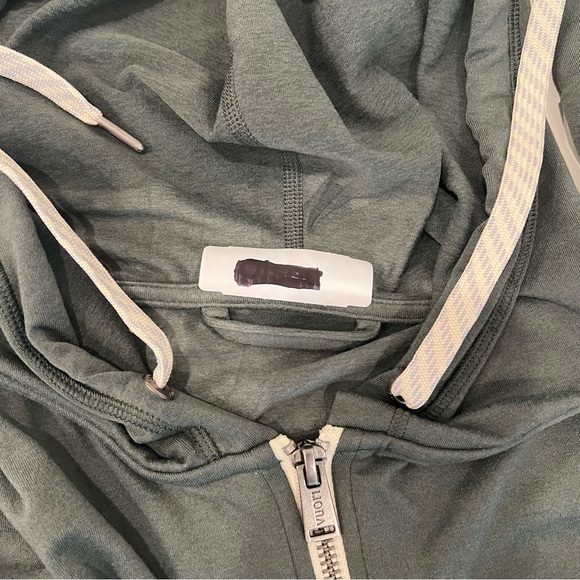 Vuori Halo performance hoodie olive green Sz L - Picture 8 of 8